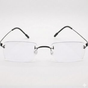 Armação de Titânio Retangular Ultra-Leve Screwless Sem Parafusos com Filtro de Luz Azul