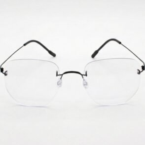 Armação de Titânio Hexagonal Ultra-Leve Screwless Sem Parafusos com Filtro de Luz Azul