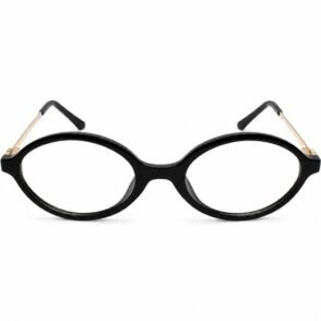 Armação de Óculos Oval Clássica Bicolor com Hastes em Metal LA-6603